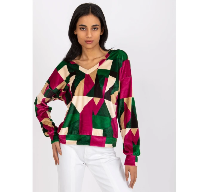 Blúzka DHJ BZ 6550.74P tmavo zelená