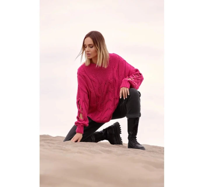 Dámsky sveter M539 fuchsiová - Moe