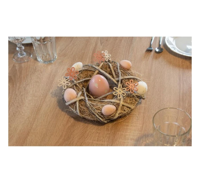 DEKORATÍVNA GIRLANDA ŠEDÁ PRIEMER 24CM