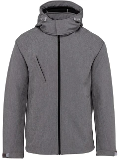 K 413 Pánská 3vrstvá softshellová bunda s kapucí model 22508992 marl grey - Kariban