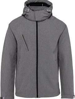 K 413 Pánská 3vrstvá softshellová bunda s kapucí model 22508992 marl grey - Kariban