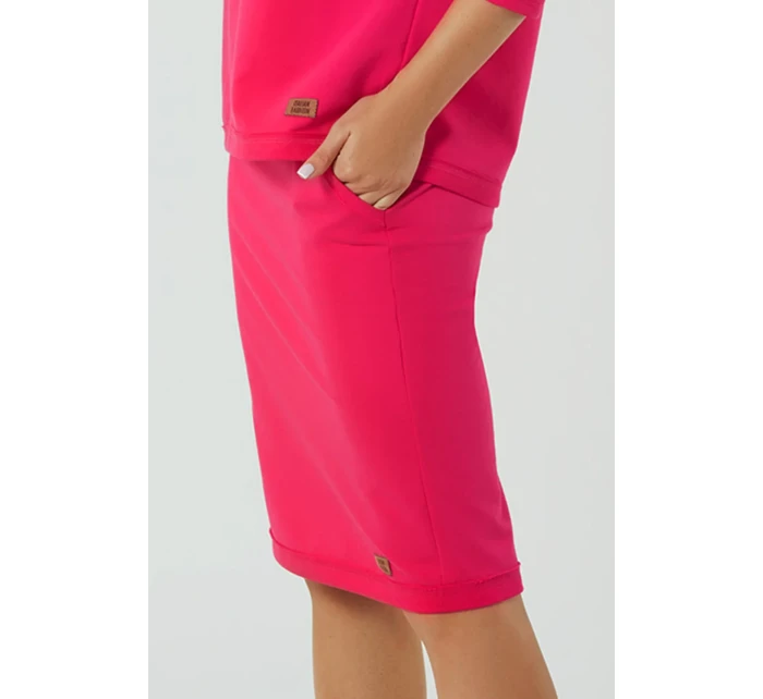 Talianska móda Stella midi farba: fuchsiová