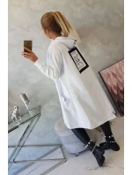 Pláštěnka s kapucí oversize bílá Pláštěnka s kapucí oversize bílá