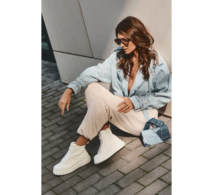 Kožené Tenisky Na Zip Big Star Bílé model 21634187 - Big Star Shoes Kožené Tenisky Na Zip Big Star Bílé model 21634187 - Big Star Shoes