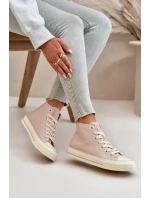 Dámské Tenisky Zateplené Z Eko Kůže Růžové Big Star model 21669440 - Big Star Shoes