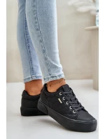 Trampki Damskie Na Platformie Ocieplane Big Star OO274A465 Czarne Trampki Damskie Na Platformie Ocieplane Big Star OO274A465 Czarne