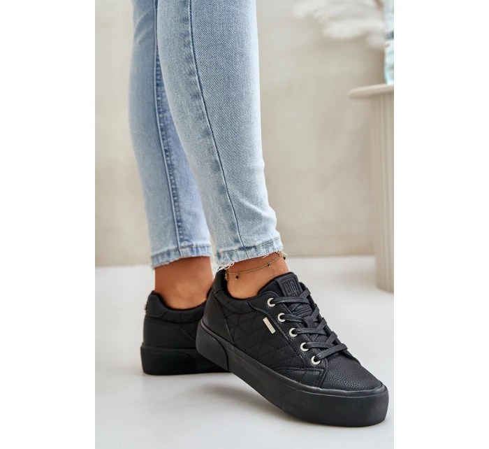 Trampki Damskie Na Platformie Ocieplane Big Star OO274A465 Czarne Trampki Damskie Na Platformie Ocieplane Big Star OO274A465 Czarne