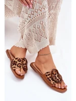 Dámské Ploché Pantofle S Přezkou Leopard model 21699424 - Boto