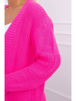 Sveter dlhý sveter ružový neónový