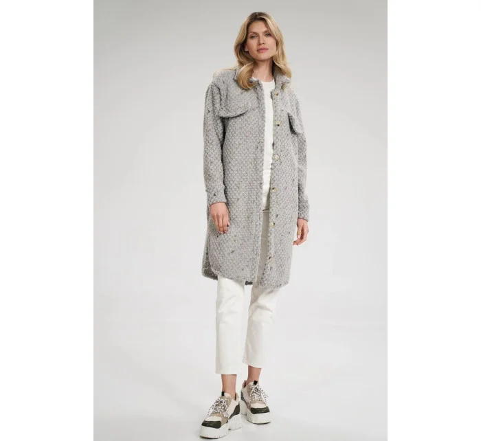 Dámsky kabát M808 sivý - Figl