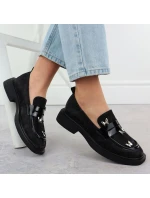 Dámske topánky lords s motýľmi čierne Potocki SZ12650