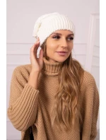 Dámska čiapka Ingrid K371 ecru Dámska čiapka Ingrid K371 ecru