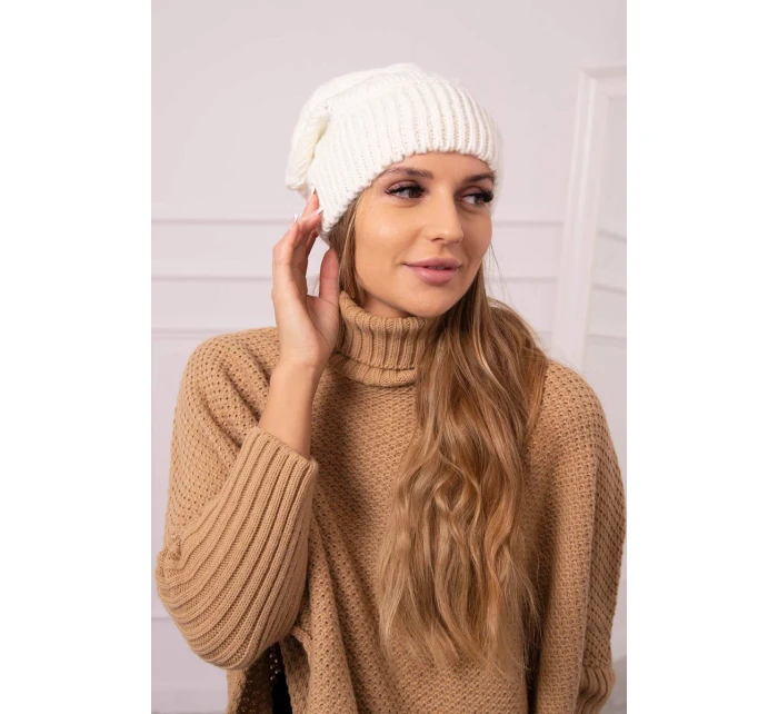 Dámska čiapka Ingrid K371 ecru Dámska čiapka Ingrid K371 ecru