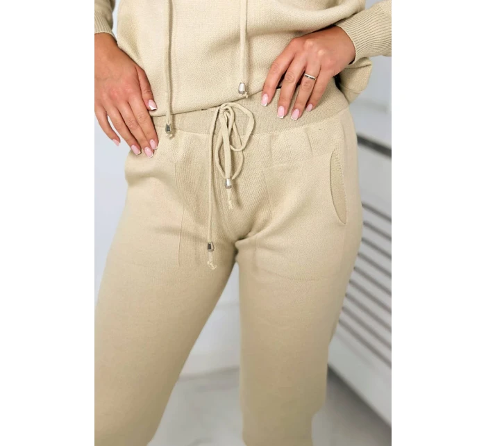 Svetr set Mikina + Kalhoty tmavě béžová Svetr set Mikina + Kalhoty tmavě béžová