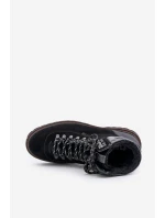 Zamszowe Ocieplane Botki Trapery Męskie Big Star OO174643 Hi-Poly System Czarne