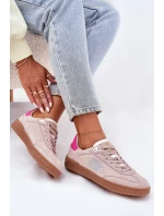 Semišové Sportovní Boty Sneakers Dámské model 21690063 Špinavě Růžové - D.Franklin