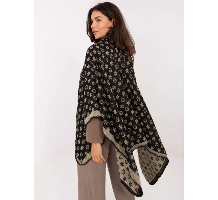 Pončo AT PN 7661.89 čierna a béžová Pončo AT PN 7661.89 čierna a béžová