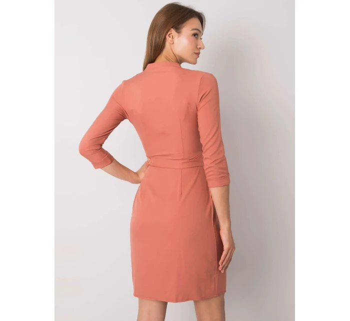 Šaty LK SK model 15410846 tmavě oranžová - FPrice Šaty LK SK model 15410846 tmavě oranžová - FPrice