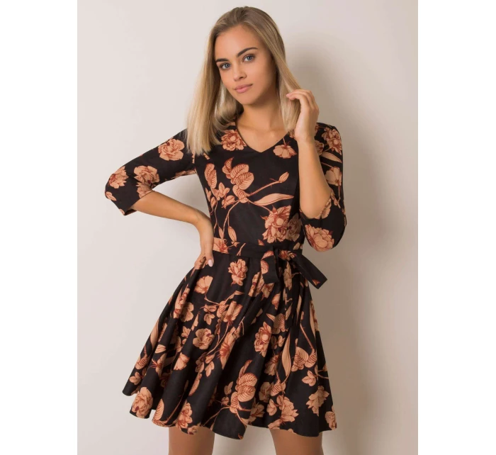 Šaty LK SK 508307 3.75P čierna a béžová