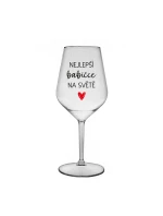 NEJLEPŠÍ BABIČCE NA SVĚTĚ - čirá nerozbitná sklenice na víno 470 ml NEJLEPŠÍ BABIČCE NA SVĚTĚ - čirá nerozbitná sklenice na víno 470 ml