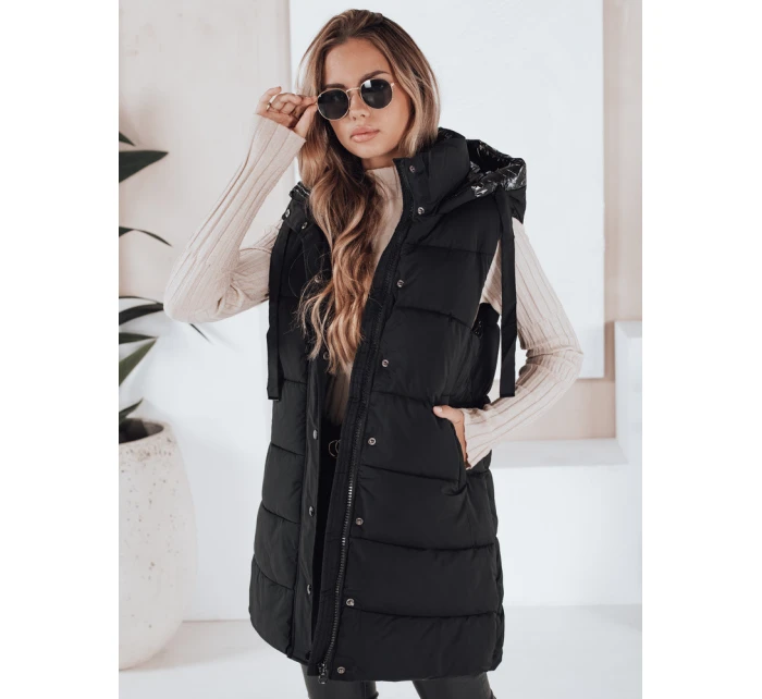 Dámska prešívaná vesta TOLIS čierna FashionStreet TY3297