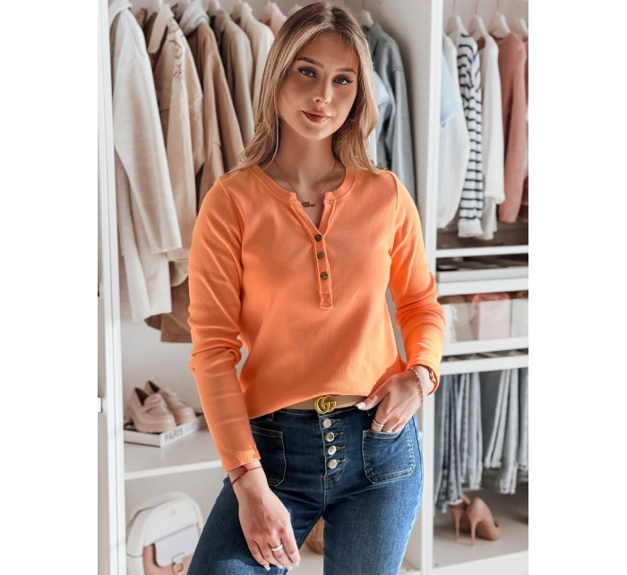 Dámské tričko s dlouhým rukávem orange Dstreet model 21985680 - FashionStreet