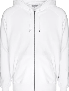 Pure Waste HJUB Unisex mikina s kapucňou 74.HJUB biela