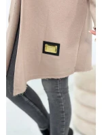 model 18980837 s nápisem tmavě béžová - K-Fashion model 18980837 s nápisem tmavě béžová - K-Fashion