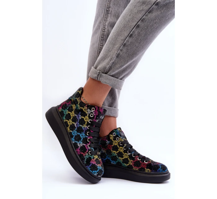 Buty Sportowe Na Platformie Dżety GOE MM2N4009 Czarne