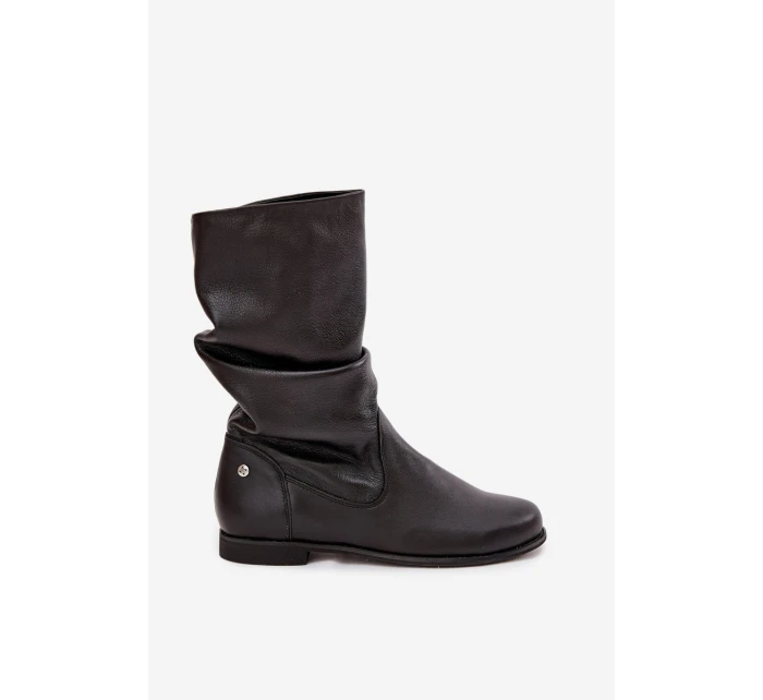 Dámské kožené kozačky Maciejka 05057-20 černé