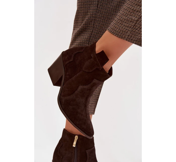 Kožené kožené boty Z model 22035877 - Zazoo Kožené kožené boty Z model 22035877 - Zazoo