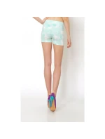 Dámske bavlnené elastické šortky BLACK & FISH zdobené zipsami korálová / mint / béžová - BLACK & FISH