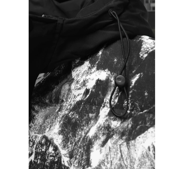 Pánska zimná bunda s kapucňou čierna FashionStreet TX5132