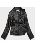 Černá dámská bunda ramoneska se stojáčkem model 18140997 - J.STYLE