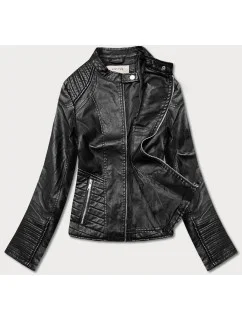 Černá dámská bunda ramoneska se stojáčkem model 18140997 - J.STYLE