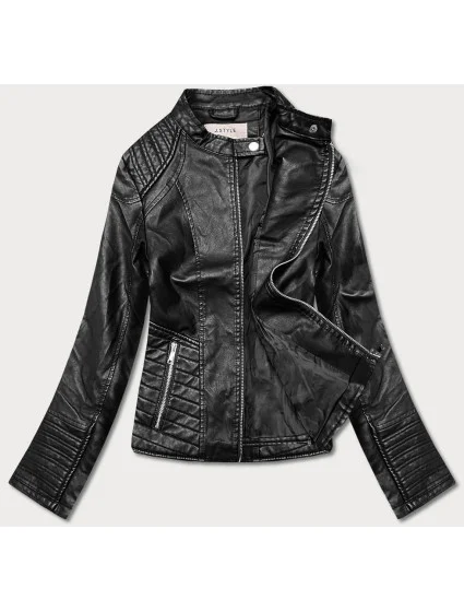 Černá dámská bunda ramoneska se stojáčkem model 18140997 - J.STYLE