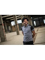 Prime Polo Men Pánské piqué polo z těžké bavlny model 22453312 black/red - Printer Prime Polo Men Pánské piqué polo z těžké bavlny model 22453312 black/red - Printer