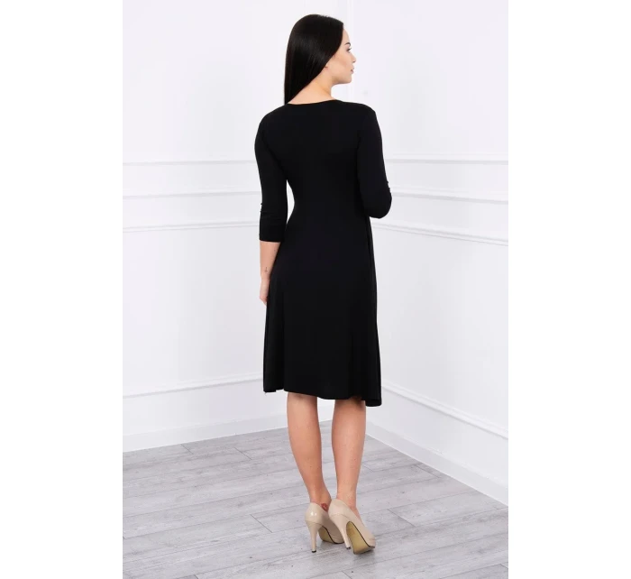 Šaty s výřezem pod prsy černé