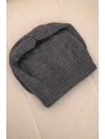 Dámska klasická zimná čiapka s jemným vzorom K379 graphite