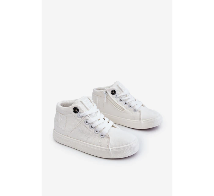 Dziecięce Klasyczne Wysokie Trampki Big Star LL374002 Białe Dziecięce Klasyczne Wysokie Trampki Big Star LL374002 Białe