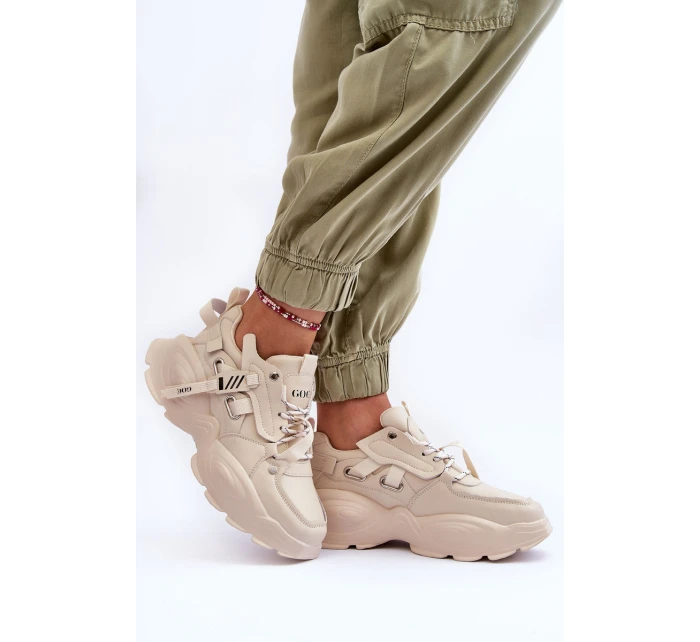 Buty Sportowe Sneakersy GOE MM2N4015 Beżowe