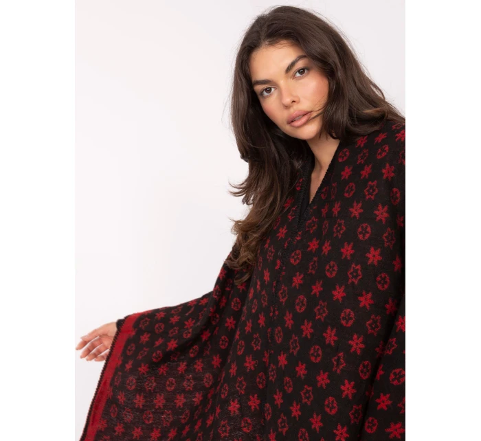 Poncho AT PN 7661.89 čierna a červená