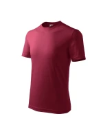 Základné tričko pre deti granátové