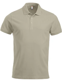 Classic S/S Pánské piqué polo z těžké bavlny light khaki model 22457092 - Clique