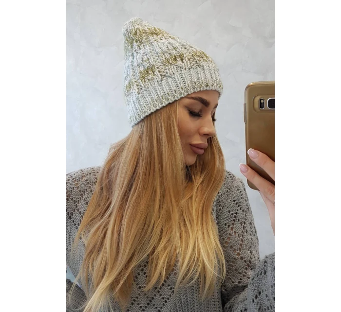 Fleecová čiapka Melisa K241 mint+olive