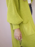 Sveter dlhý sveter pistáciový