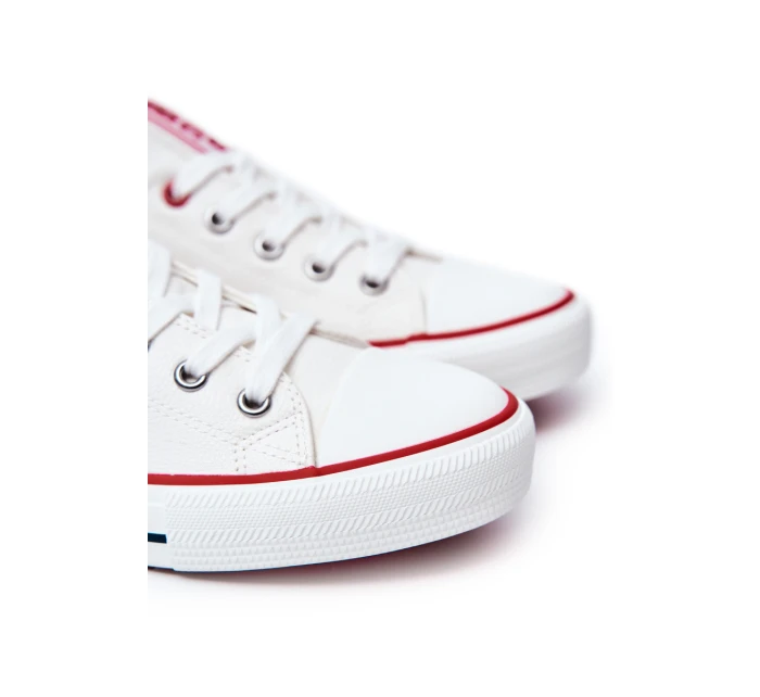 Męskie Skórzane Trampki BIG STAR JJ174069 Białe Męskie Skórzane Trampki BIG STAR JJ174069 Białe