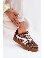 Damskie Sneakersy Na Platformie Panterka Brązowe Totter Damskie Sneakersy Na Platformie Panterka Brązowe Totter