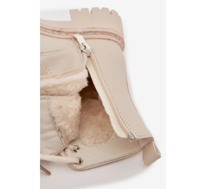 Dívčí kotníkové boty s ouškem s kožešinou LOVE béžové Rosaira Dívčí kotníkové boty s ouškem s kožešinou LOVE béžové Rosaira