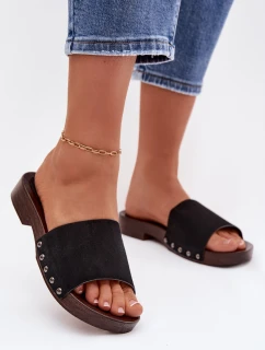 Dámské pantofle s na nízkém podpatku Černé model 21954674 - Boto